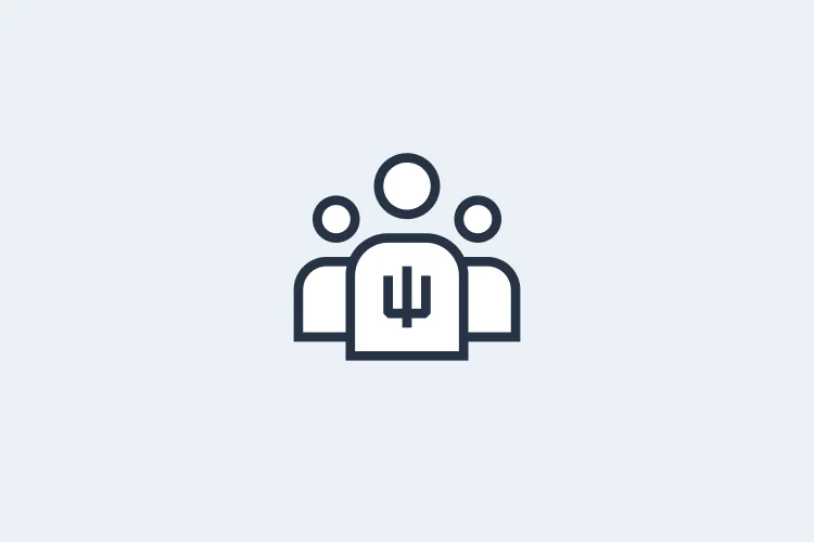 IU group of people icon.